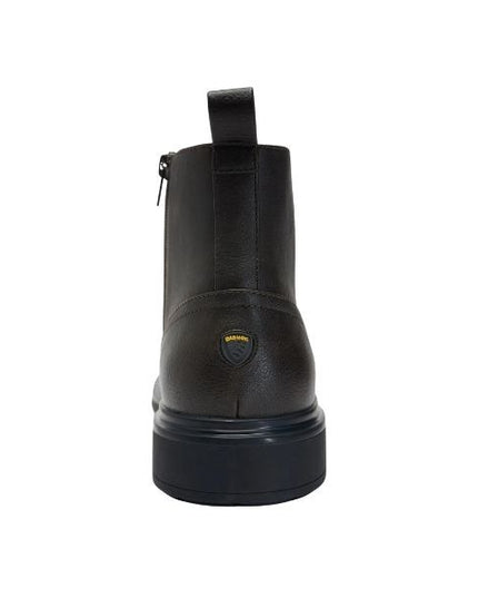 Blauer Grady stivaletto con zip laterale dark brown