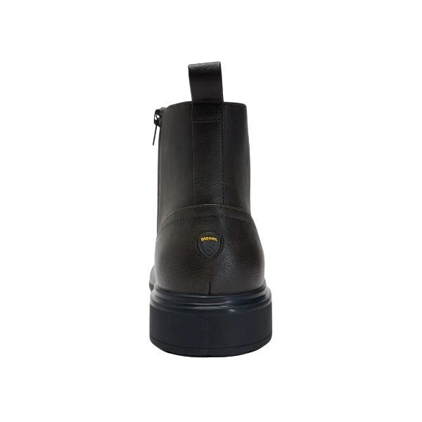 Blauer Grady stivaletto con zip laterale dark brown
