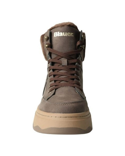 Blauer Maribel stivaletti con pelliccia interna dark brown