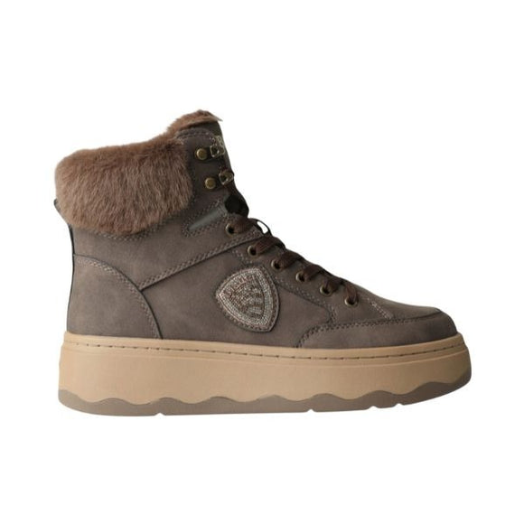 Blauer Maribel stivaletti con pelliccia interna dark brown