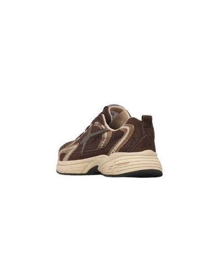 W6YZ Arrow uni sneakers in pelle e tessuto tecnico dark brown chocolate