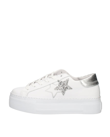 2Star Prime Star Plat sneakers platform in pelle con dettagli glitter