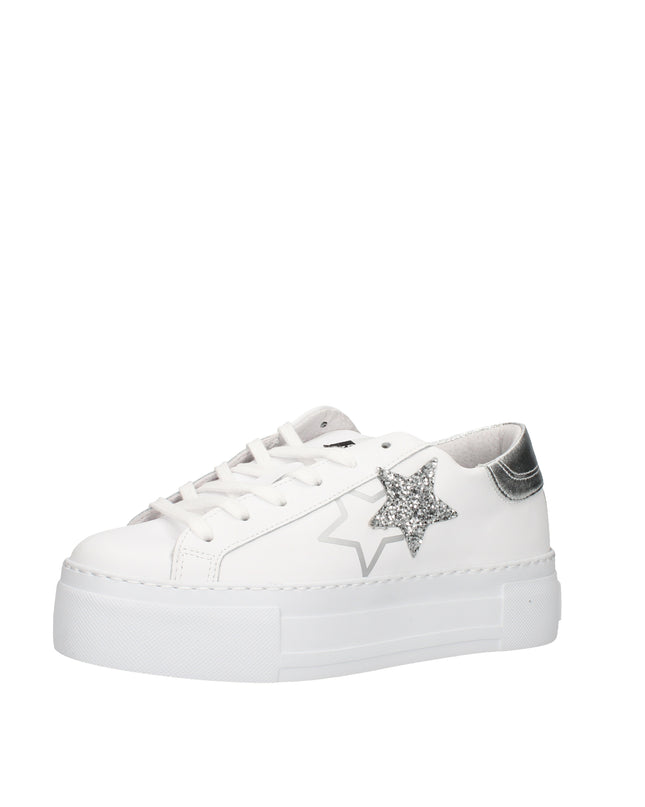 2Star Prime Star Plat sneakers platform in pelle con dettagli glitter