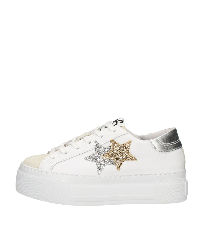 2Star Prime Star Plat sneakers in pelle con dettagli glitter