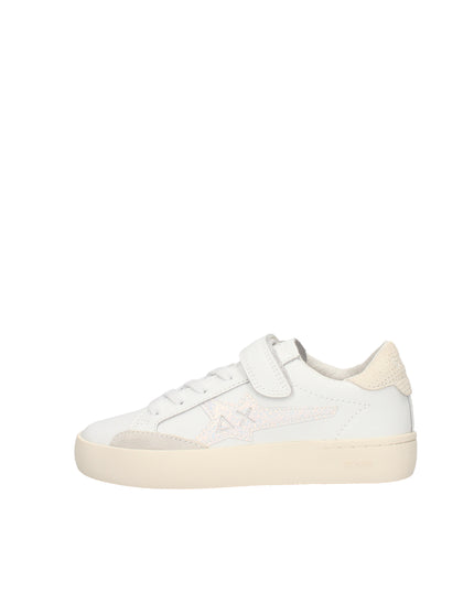 Sun 68 sneakers in ecopelle con lacci e chiusura strappo