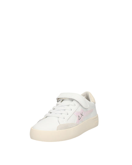 Sun 68 sneakers in ecopelle con lacci e chiusura strappo