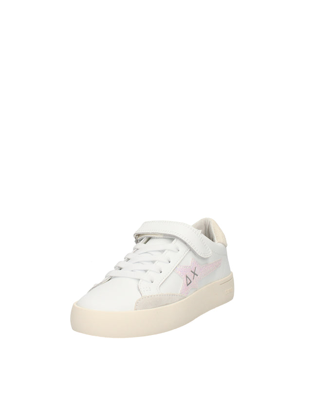 Sun 68 sneakers in ecopelle con lacci e chiusura strappo