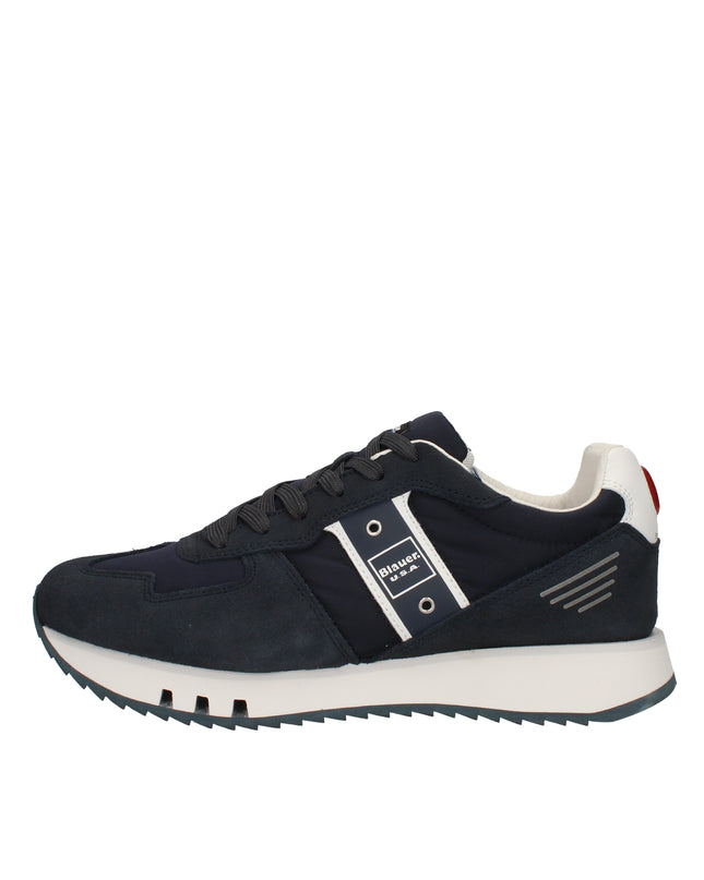 Blauer Tokyo sneakers in pelle e tessuto