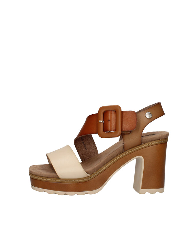 Refresh sandali in pelle con tacco grosso