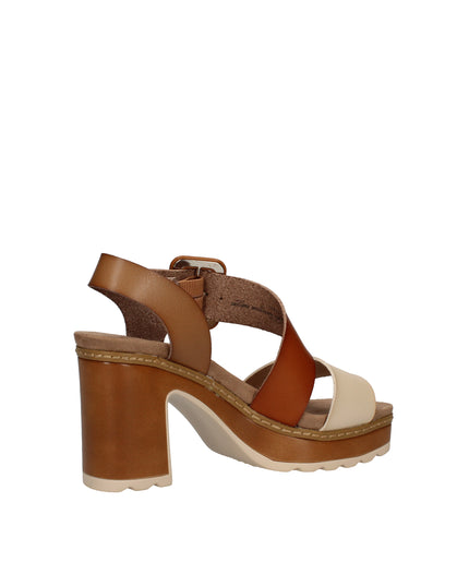 Refresh sandali in pelle con tacco grosso