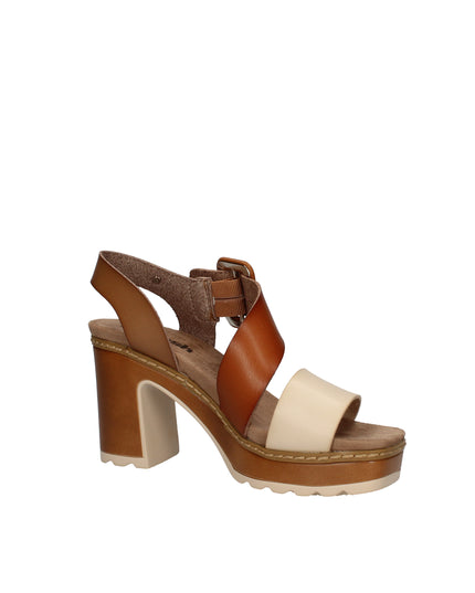 Refresh sandali in pelle con tacco grosso