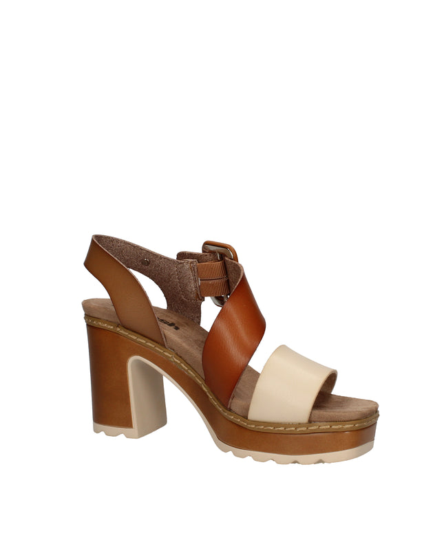 Refresh sandali in pelle con tacco grosso