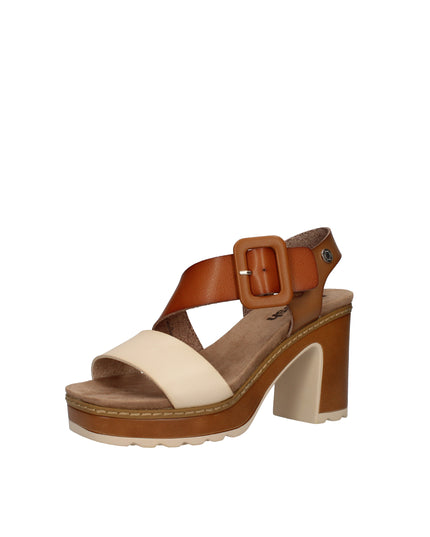 Refresh sandali in pelle con tacco grosso