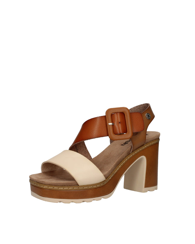 Refresh sandali in pelle con tacco grosso