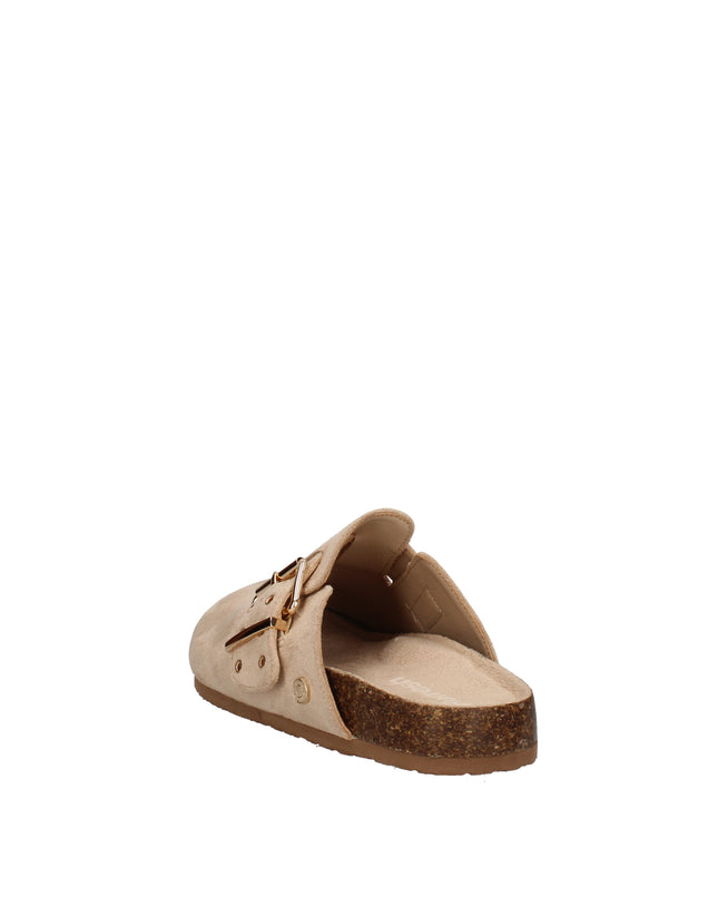 Refresh sabot in suede con suola effetto sughero