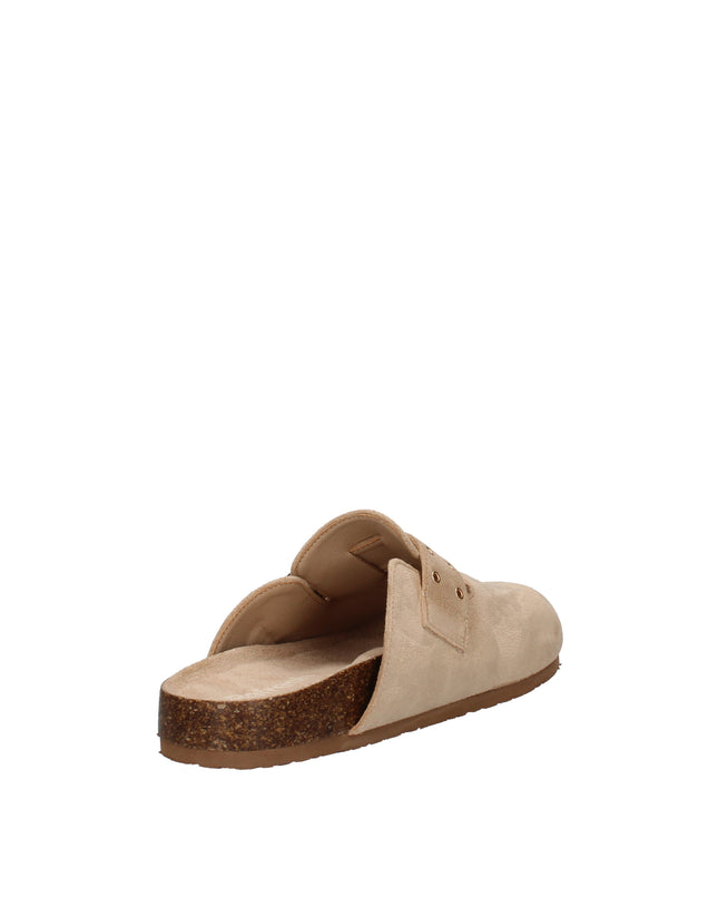 Refresh sabot in suede con suola effetto sughero