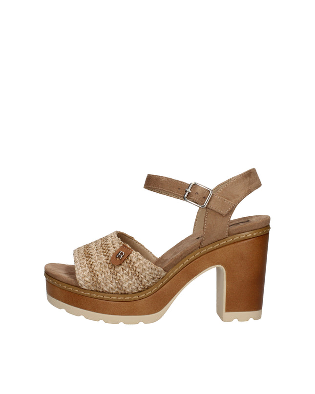 Refresh sandali in rafia con tacco grosso