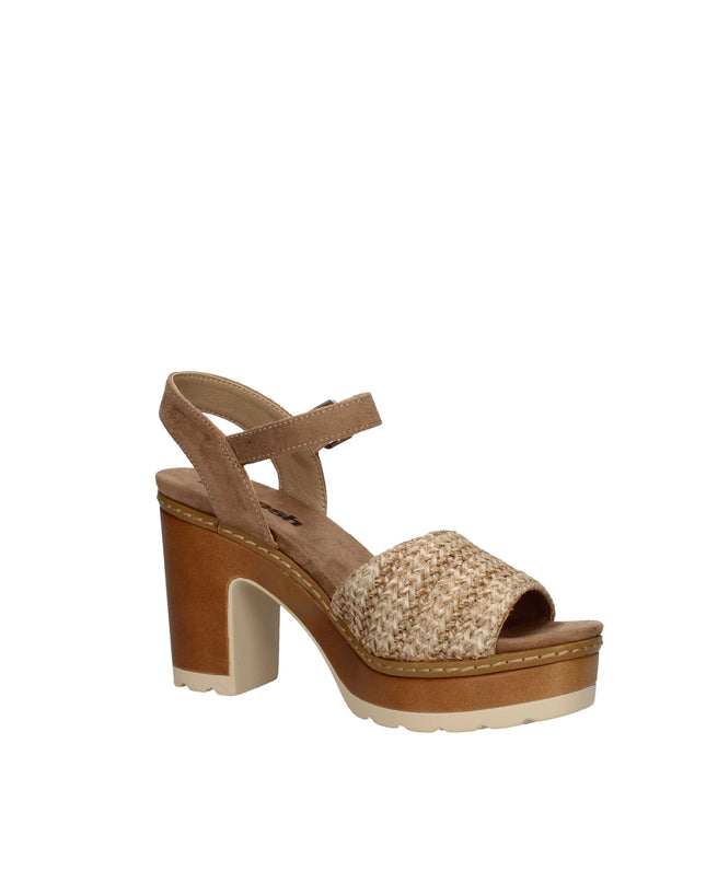 Refresh sandali in rafia con tacco grosso
