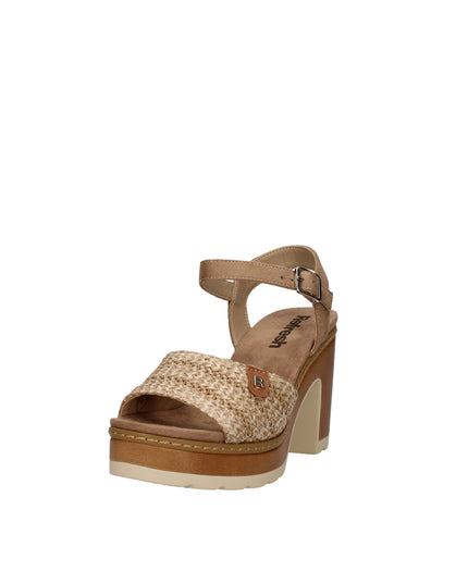 Refresh sandali in rafia con tacco grosso