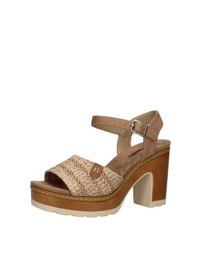 Refresh sandali in rafia con tacco grosso