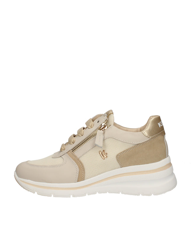 Keys sneakers in pelle e tessuto con zip laterali