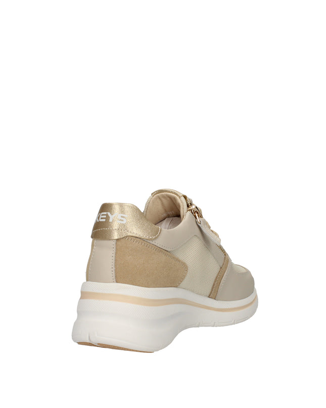 Keys sneakers in pelle e tessuto con zip laterali