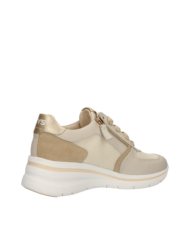 Keys sneakers in pelle e tessuto con zip laterali