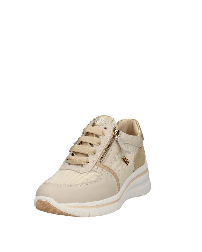 Keys sneakers in pelle e tessuto con zip laterali