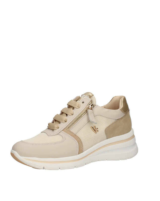 Keys sneakers in pelle e tessuto con zip laterali