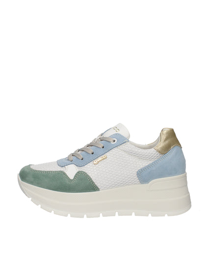 Igi&co sneakers con zeppa in pelle e tessuto traspirante