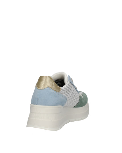 Igi&co sneakers con zeppa in pelle e tessuto traspirante