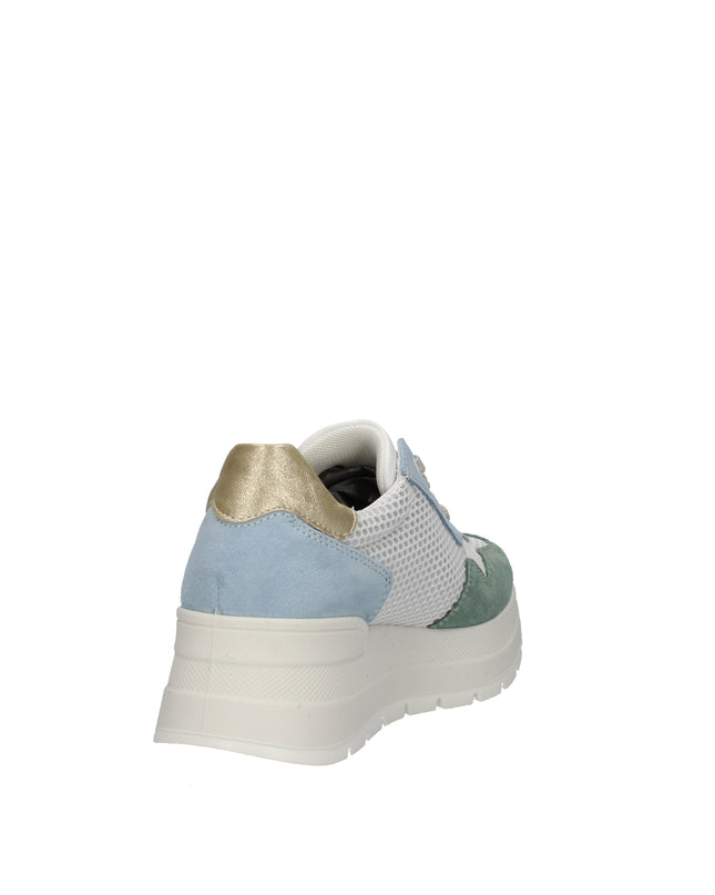 Igi&co sneakers con zeppa in pelle e tessuto traspirante