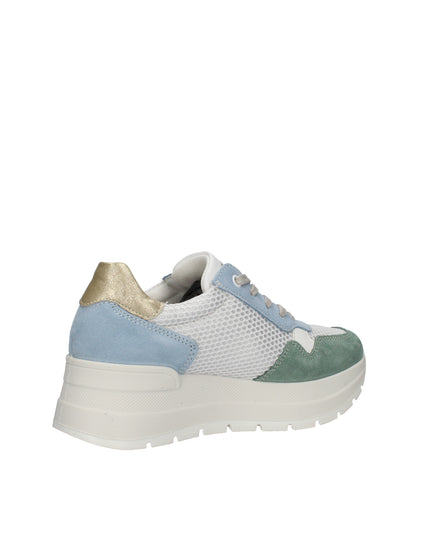 Igi&co sneakers con zeppa in pelle e tessuto traspirante
