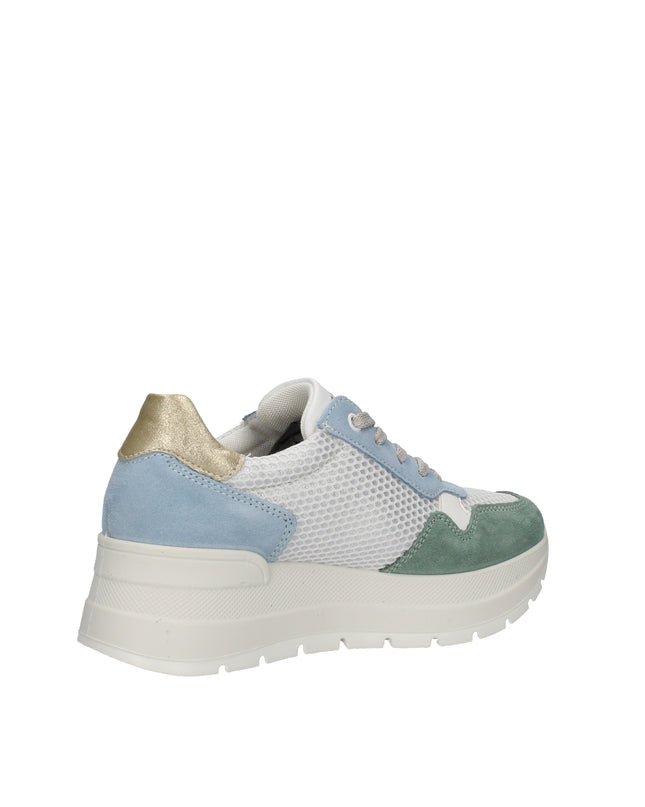 Igi&co sneakers con zeppa in pelle e tessuto traspirante