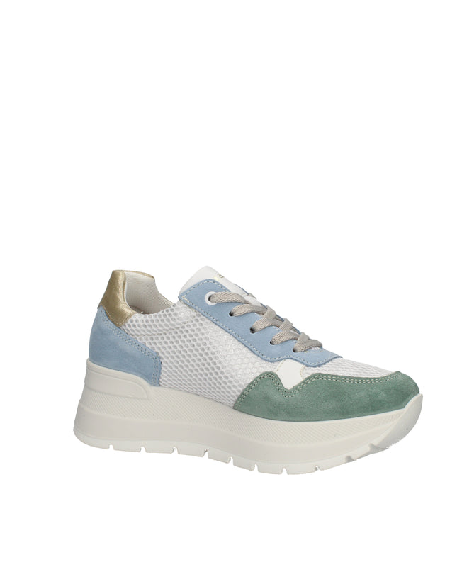 Igi&co sneakers con zeppa in pelle e tessuto traspirante