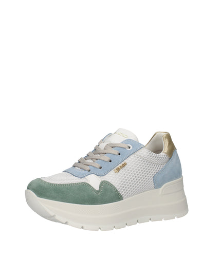 Igi&co sneakers con zeppa in pelle e tessuto traspirante