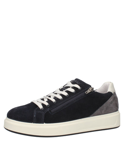 Igi&co sneakers in camoscio con zip laterale