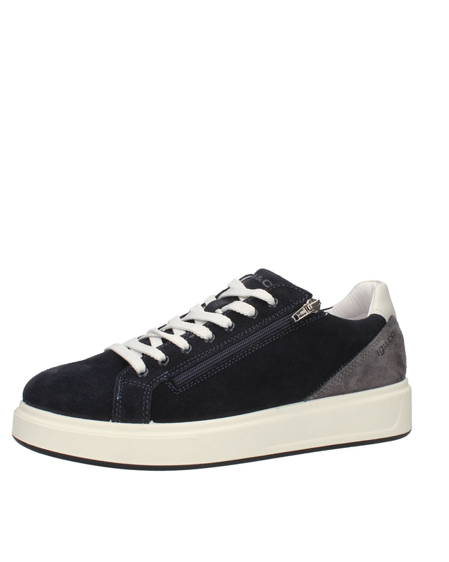 Igi&co sneakers in camoscio con zip laterale