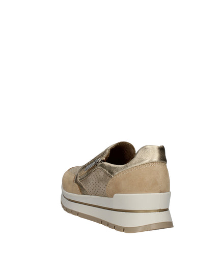 Igi&co sneakers slip on in pelle traforata con zeppa e zip laterale