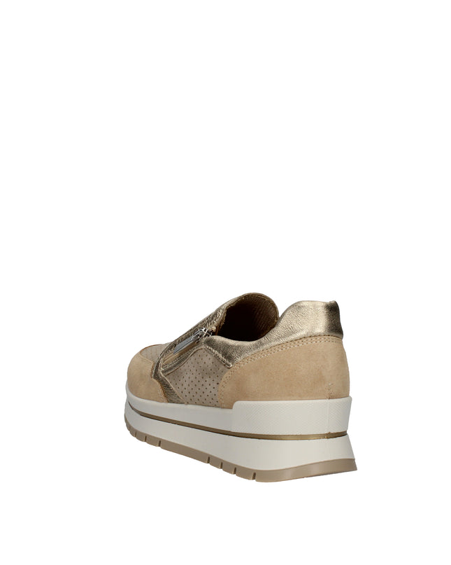 Igi&co sneakers slip on in pelle traforata con zeppa e zip laterale