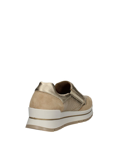 Igi&co sneakers slip on in pelle traforata con zeppa e zip laterale