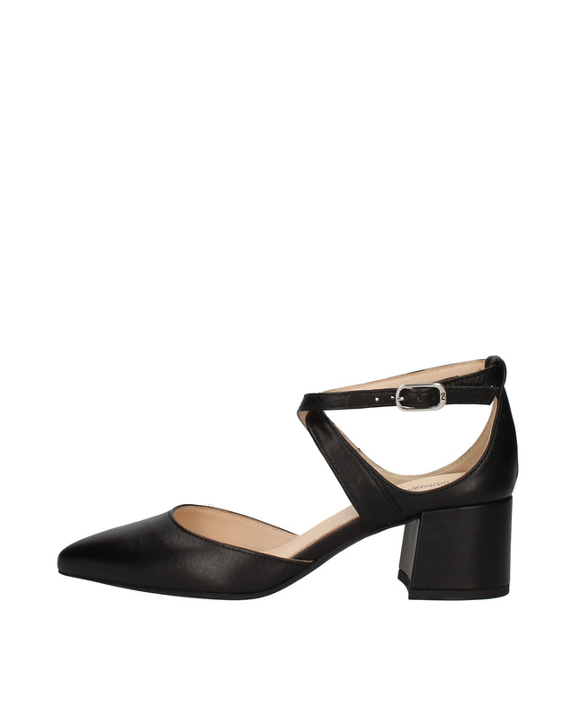 Nero Giardini decolletè con tacco grosso e cinturino regolabile