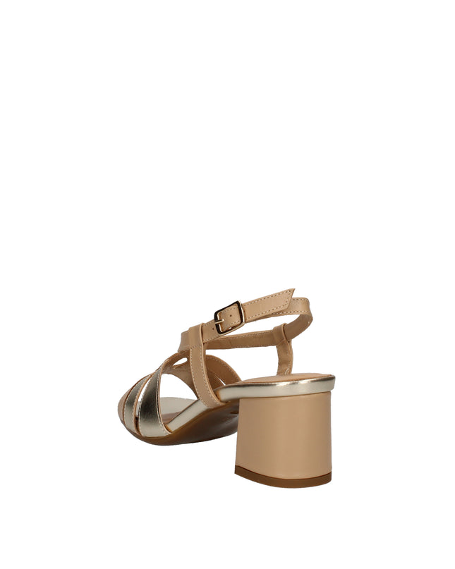 Enval Soft sandali in pelle laminata con tacco a blocco