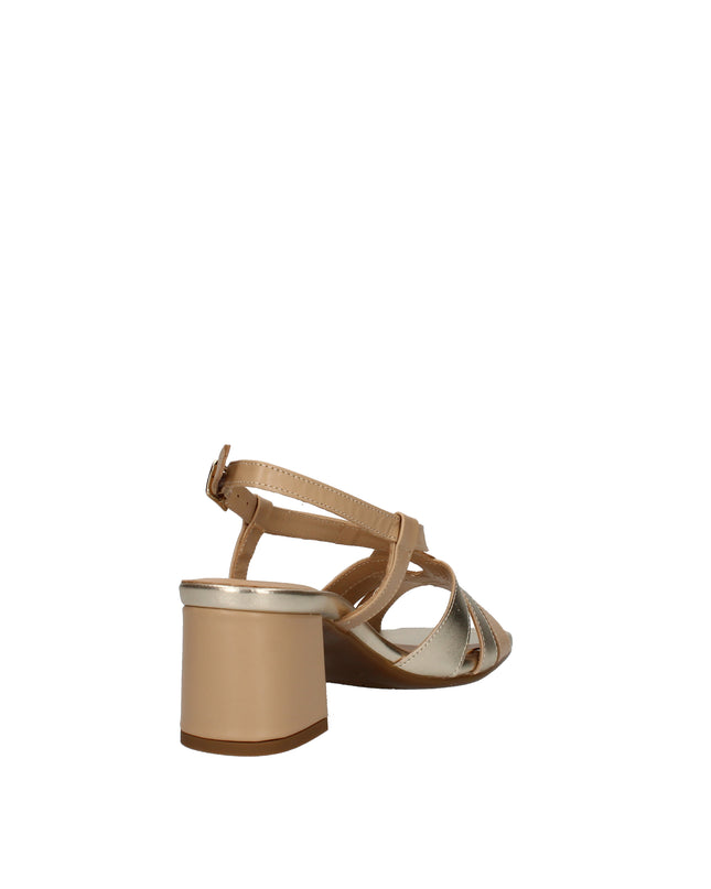 Enval Soft sandali in pelle laminata con tacco a blocco
