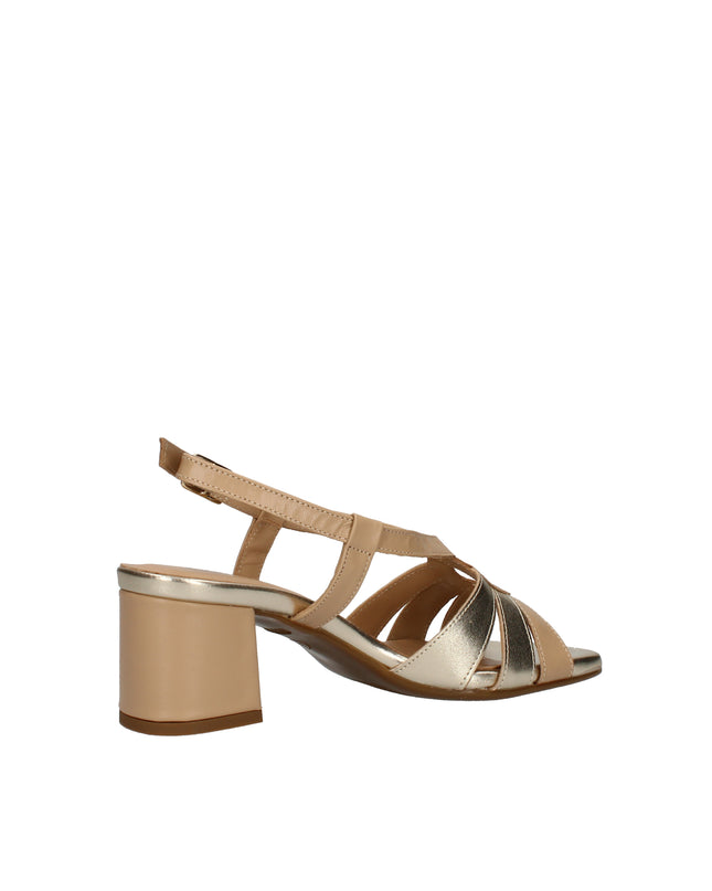 Enval Soft sandali in pelle laminata con tacco a blocco