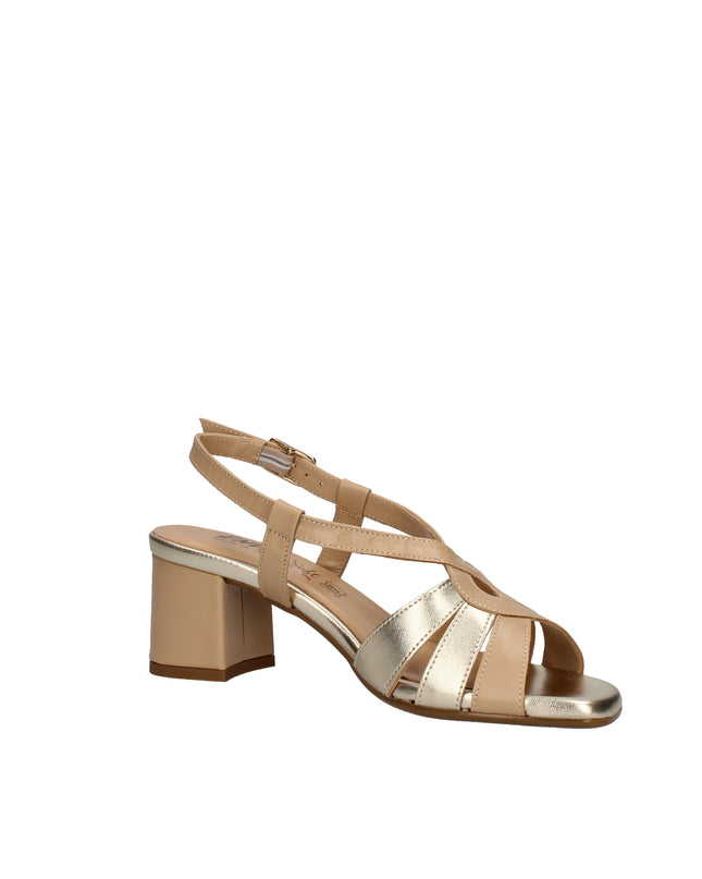 Enval Soft sandali in pelle laminata con tacco a blocco