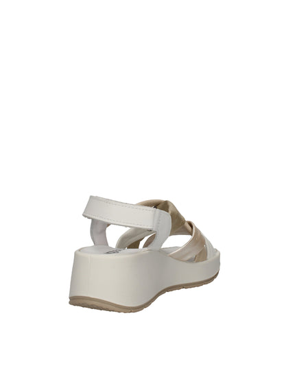 Igi&co sandali in pelle con zeppa e chiusura a strappo