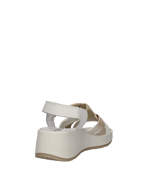 Igi&co sandali in pelle con zeppa e chiusura a strappo