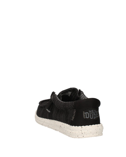 Hey Dude Wally Stretch Sox scarpe slip on in tessuto Black