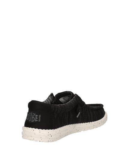 Hey Dude Wally Stretch Sox scarpe slip on in tessuto Black